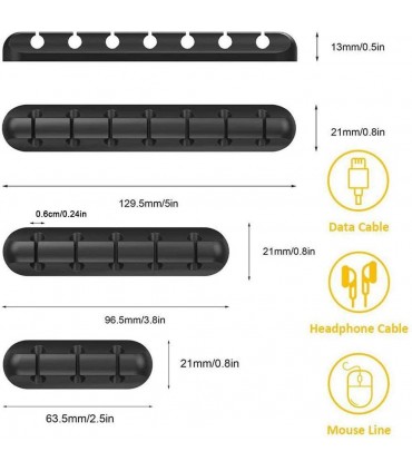 Органайзер на кабели за бюро с 3, 5 или 7 отвора