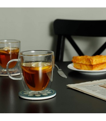 Чаша от двустенно стъкло за топли, студени напитки и кафе