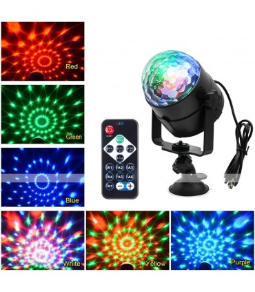 LED Диско парти лампа 7 цвята