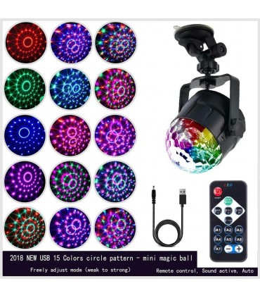 LED Диско парти лампа 7 цвята