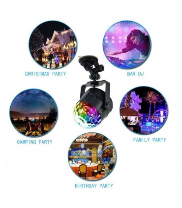 LED Диско парти лампа 7 цвята