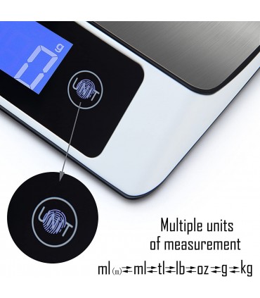 Кухненска дигитална везна със сензорни бутони, до 5 кг.