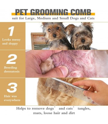 Метален гребен за разресване на кучета и котки