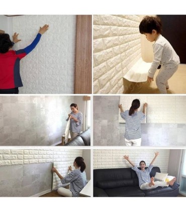 Тапет 3D тухли/ самозалепващ