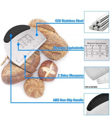 Метална шпатула за тесто с мерни единици