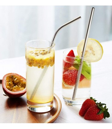 Стоманени сламки в комплект от 4 или 12 броя