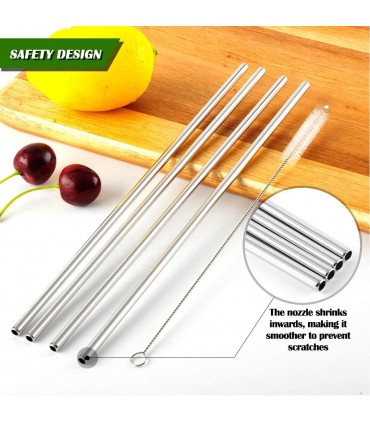 Стоманени сламки в комплект от 4 или 12 броя