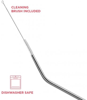 Стоманени сламки в комплект от 4 или 12 броя