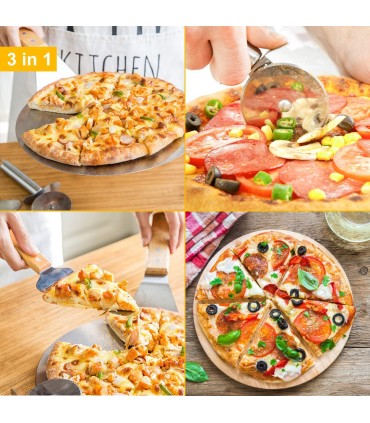 Лопатка за пица с дървена дръжка