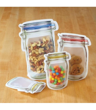 Комплект силиконови пликчета тип буркан за многократна употреба