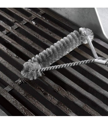 Стоманена четка с дълга дръжка за удобно почистване на скара