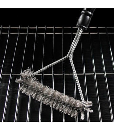 Стоманена четка с дълга дръжка за удобно почистване на скара