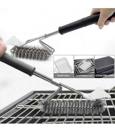 Четки за почистване на барбекю, дву и три редови