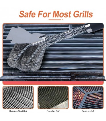 Четки за почистване на барбекю, дву и три редови