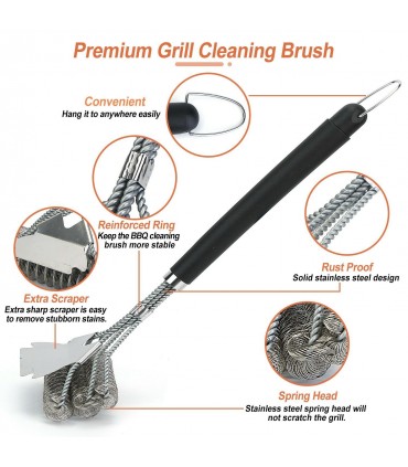 Четки за почистване на барбекю, дву и три редови