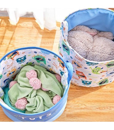 Текстилен и сгъваем кош за детски дрехи и играчки