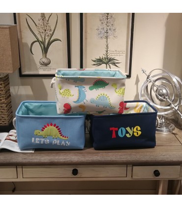 Текстилен и сгъваем кош за детски дрехи и играчки