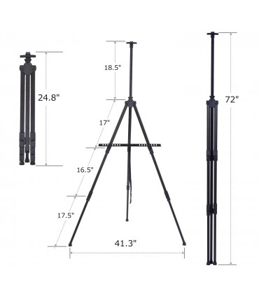 Метален Преносим Статив за Рисуване тип Триножник