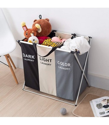 Сгъваем кош за пране с 3 отделения