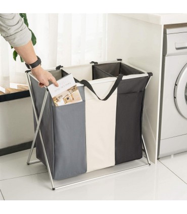 Сгъваем кош за пране с 3 отделения