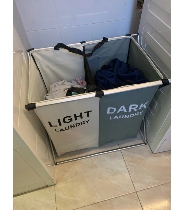 Сгъваем кош за пране с 3 отделения