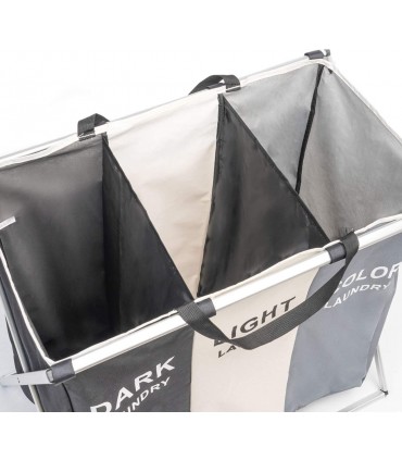 Сгъваем кош за пране с 3 отделения