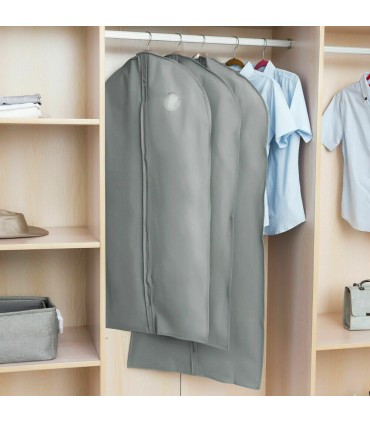 Калъф за съхранение на дрехи с цип , сив цвят