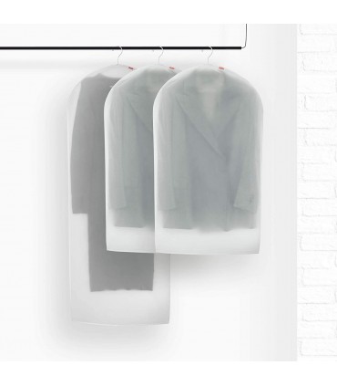 Бели калъфи за дрехи без цип в 3 размера