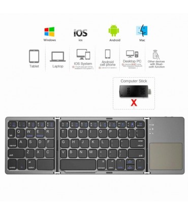 Интелигентна, сгъваема, безжична клавиатура с 64 клавиша