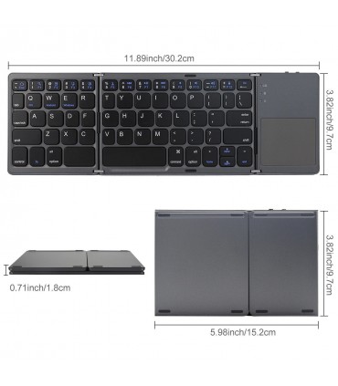 Интелигентна, сгъваема, безжична клавиатура с 64 клавиша