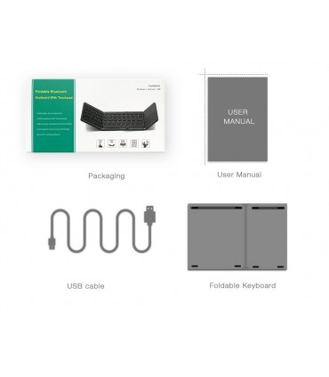 Интелигентна, сгъваема, безжична клавиатура с 64 клавиша