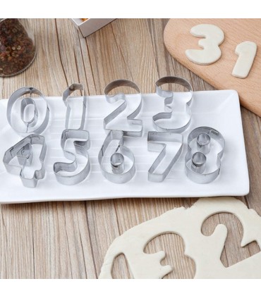 Метални форми за сладки, цифрите от  0 до 9