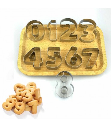 Метални форми за сладки, цифрите от  0 до 9