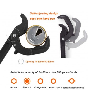 Комплект универсални гаечни ключове тип мокс, 2 броя