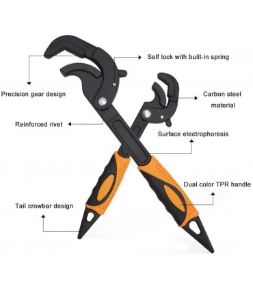 Комплект универсални гаечни ключове тип мокс, 2 броя