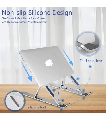 Сгъваема алуминиева стойка за лаптоп/таблет