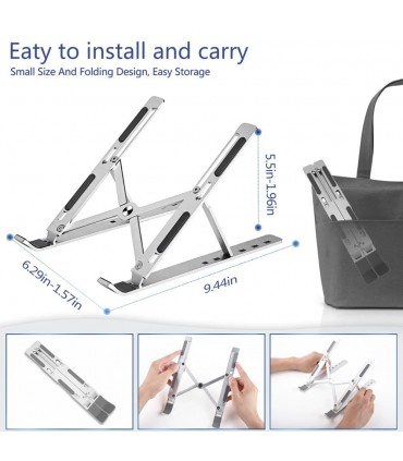 Сгъваема алуминиева стойка за лаптоп/таблет
