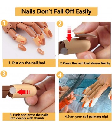 Изкуствена ръка за маникюр със 100 бр. нокти