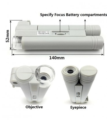 Микроскоп с увеличение 100х в джобен размер