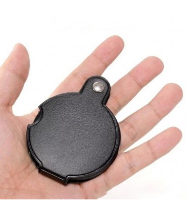 Джобна ръчна лупа с увеличение 8Х в кожено калъфче