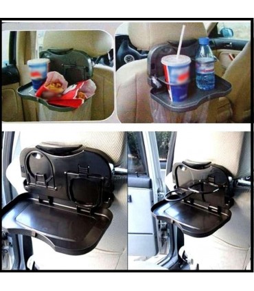 Сгъваема масичка за кола с държач за напитки