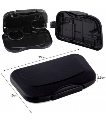 Сгъваема масичка за кола с държач за напитки