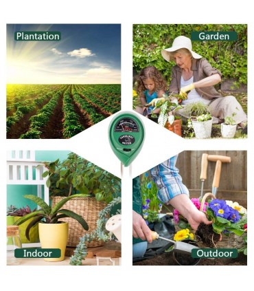 3-в-1 тестер за рН на почвата, влажност и светлина