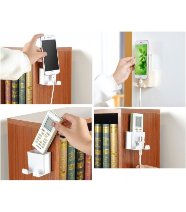 Самозалепваща стенна поставка за дистанционно и телефон