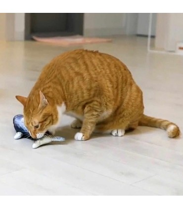 Плюшена играчка за котки, рибка с дължина 20см.