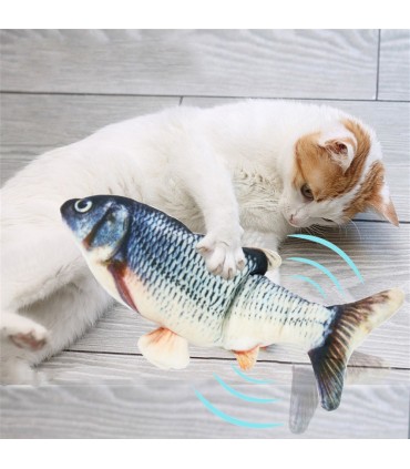 Мърдаща се играчка рибка за котки с USB батерия