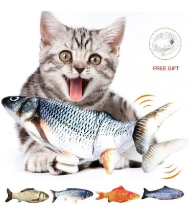 Мърдаща се играчка рибка за котки с USB батерия