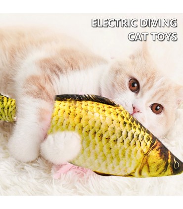 Мърдаща се играчка рибка за котки с USB батерия