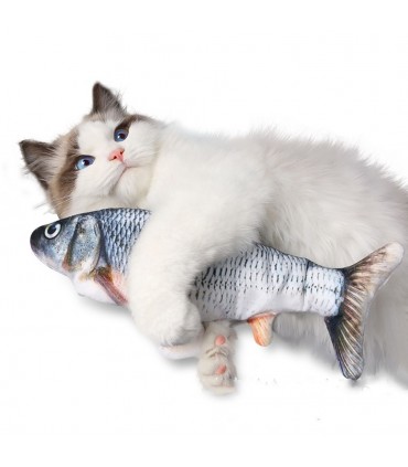 Мърдаща се играчка рибка за котки с USB батерия