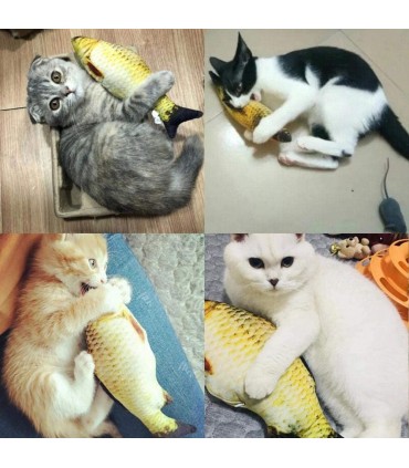 Мърдаща се играчка рибка за котки с USB батерия